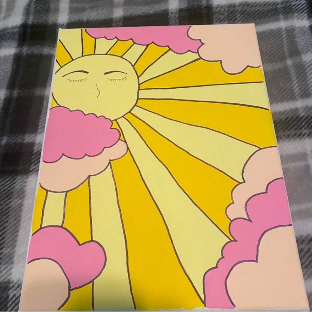 Sun n Clouds canvas painting